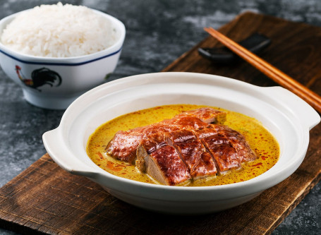 Mǎ Lái Yē Xiāng Kā Lí Yā Roasted Duck Malaysian Curry W/ Rice