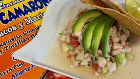 10. Tostada De Pescado Y Camaron