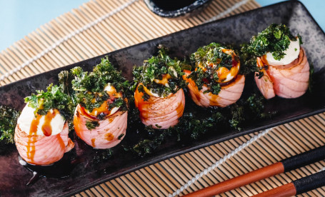 Torched Salmon And Crispy Kale