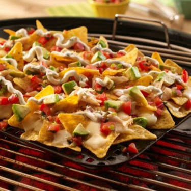 Gegrillte Hähnchen-Nachos