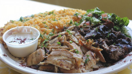 Shawarma Combo With Rice,Hummus And Fries