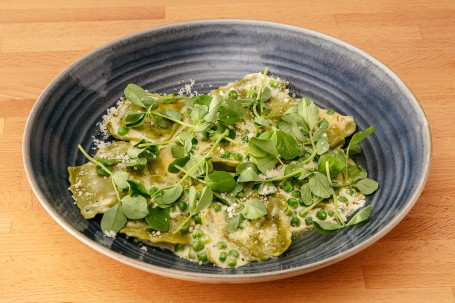 Pea Goat's Cheese Ravioli (V)