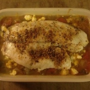 Gebackener Tilapia Mit Garnelen