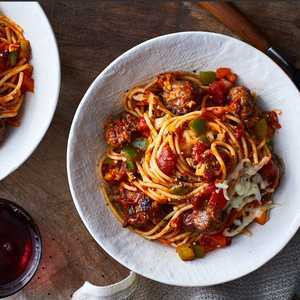 Spaghetti Mit Italienischer Wurst