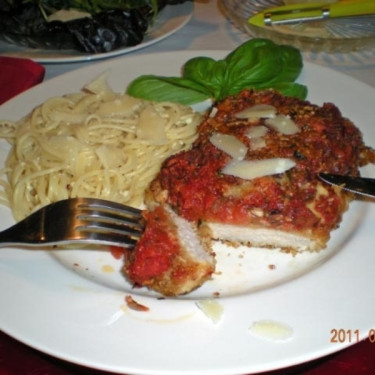 Veal Parmigiana Abendessen