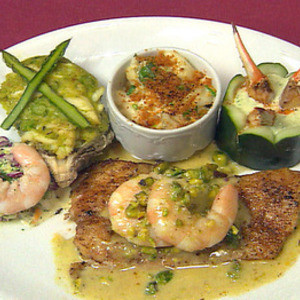 Fisch Jumbo Shrimp Platte