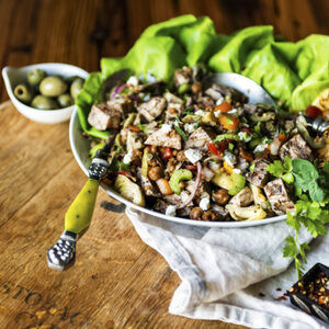 Gartensalat Mit Gegrilltem Hühnchen