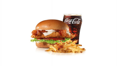 Hand- Breaded Bacon Swiss Chicken Sandwich (Large Combo)