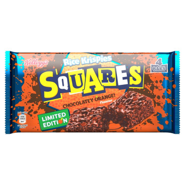 Kelloggs Rice Krispies Squares Chocolately Orange 4 X 36G