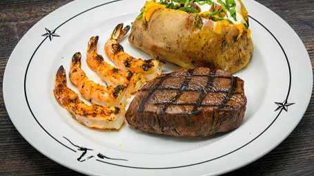 Mittagessen: Golfküstensteak Und Garnelen