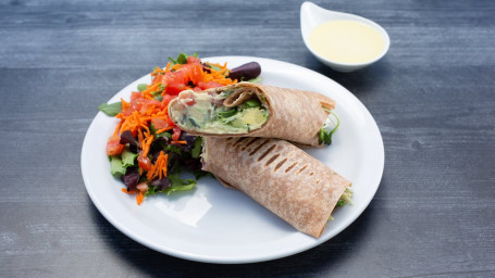 Hummus Avocado Sprouts Wrap