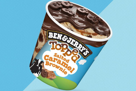 Ben Jerry 8217;S Topped Salted Caramel Brownie Ice Cream 438Ml