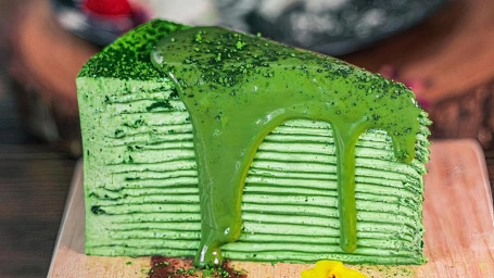 Matcha Crepe Cake Slice