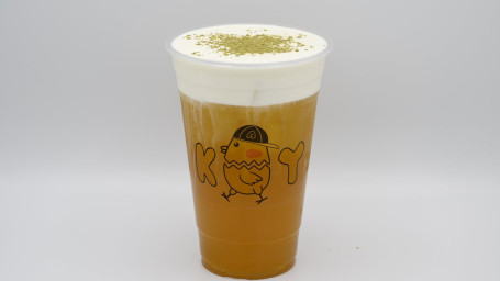 Green Tea With Cheese Foam