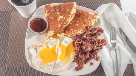 Pancake, Bacon Egg