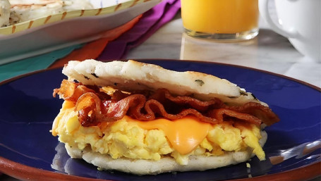 A10. Bacon, Egg, Cheese Arepa