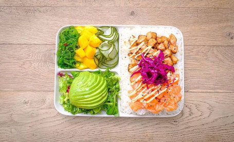 Double Salmon Bento