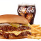 Doppelte Und Käse-Steakburger-Kombination