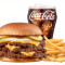 Dreifache Steakburger- Und Käse-Steakburger-Kombination