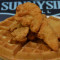 chicken finger and waffle